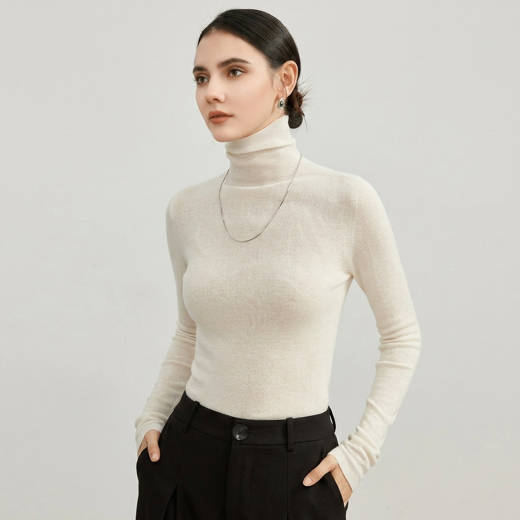 Essential Ribbed Turtleneck Knit