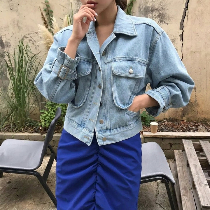 Roxy Rebel Cropped Denim Jacket