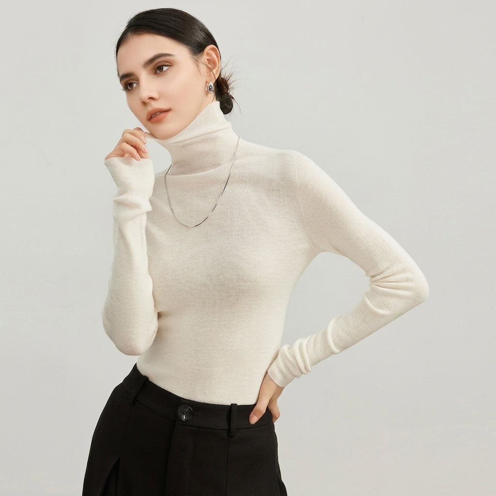 Essential Ribbed Turtleneck Knit