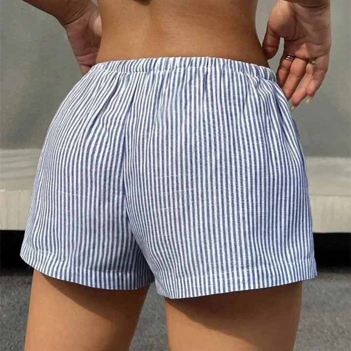 Bianca Tide Stripe Shorts worn by a person on a neutral background