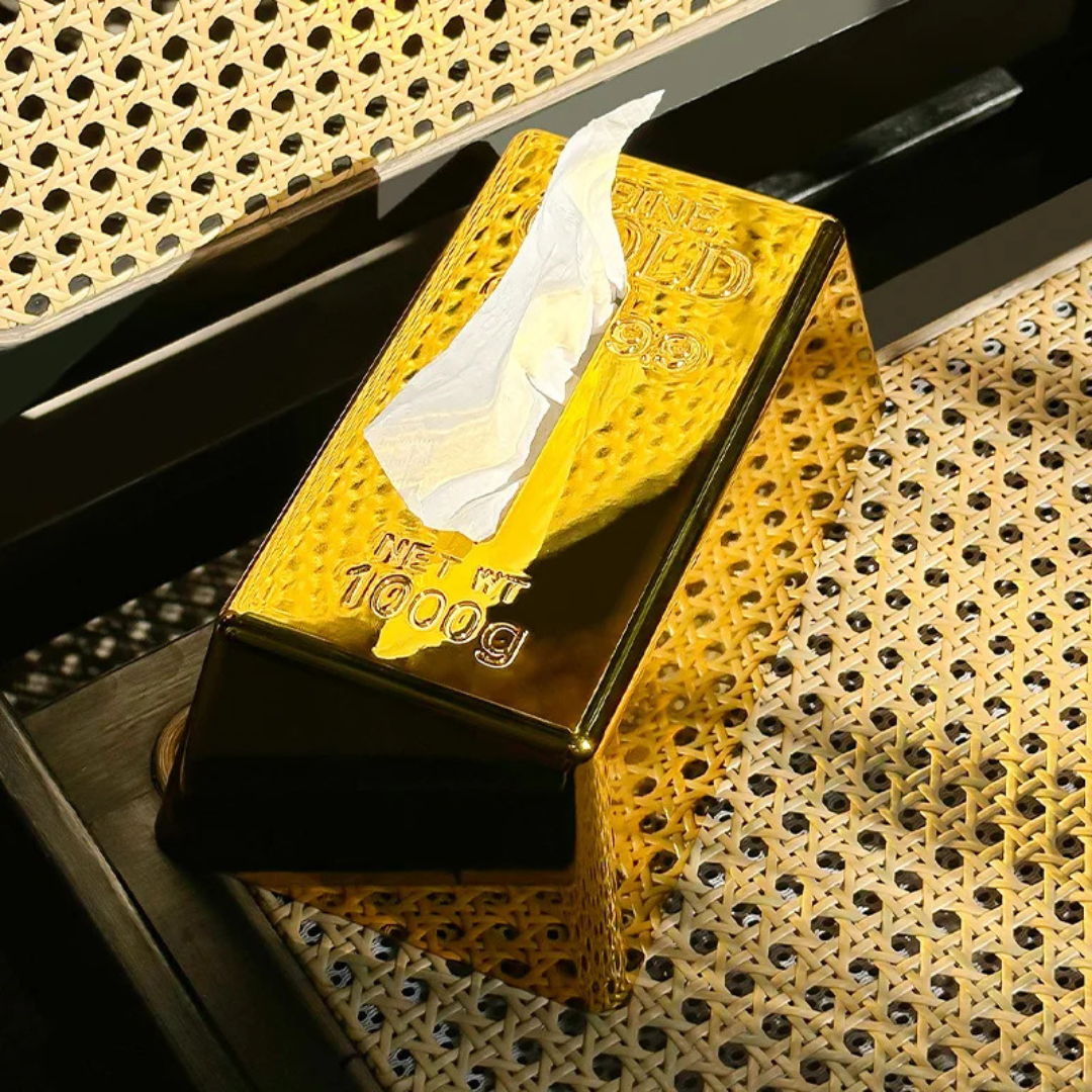 Opulux Gold Bar Tissue Box