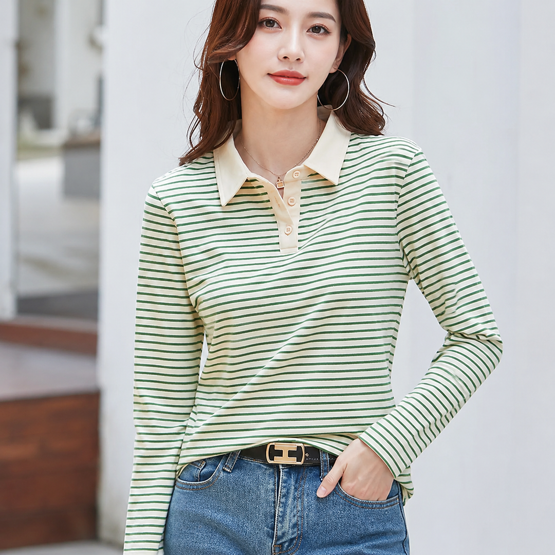 Élan Stripe Polo
