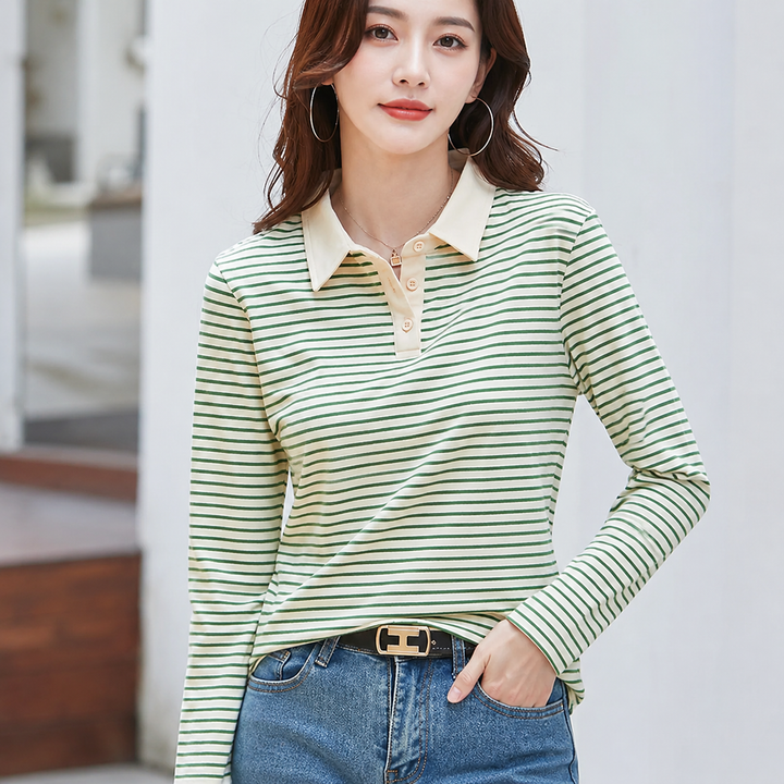 Élan Stripe Polo