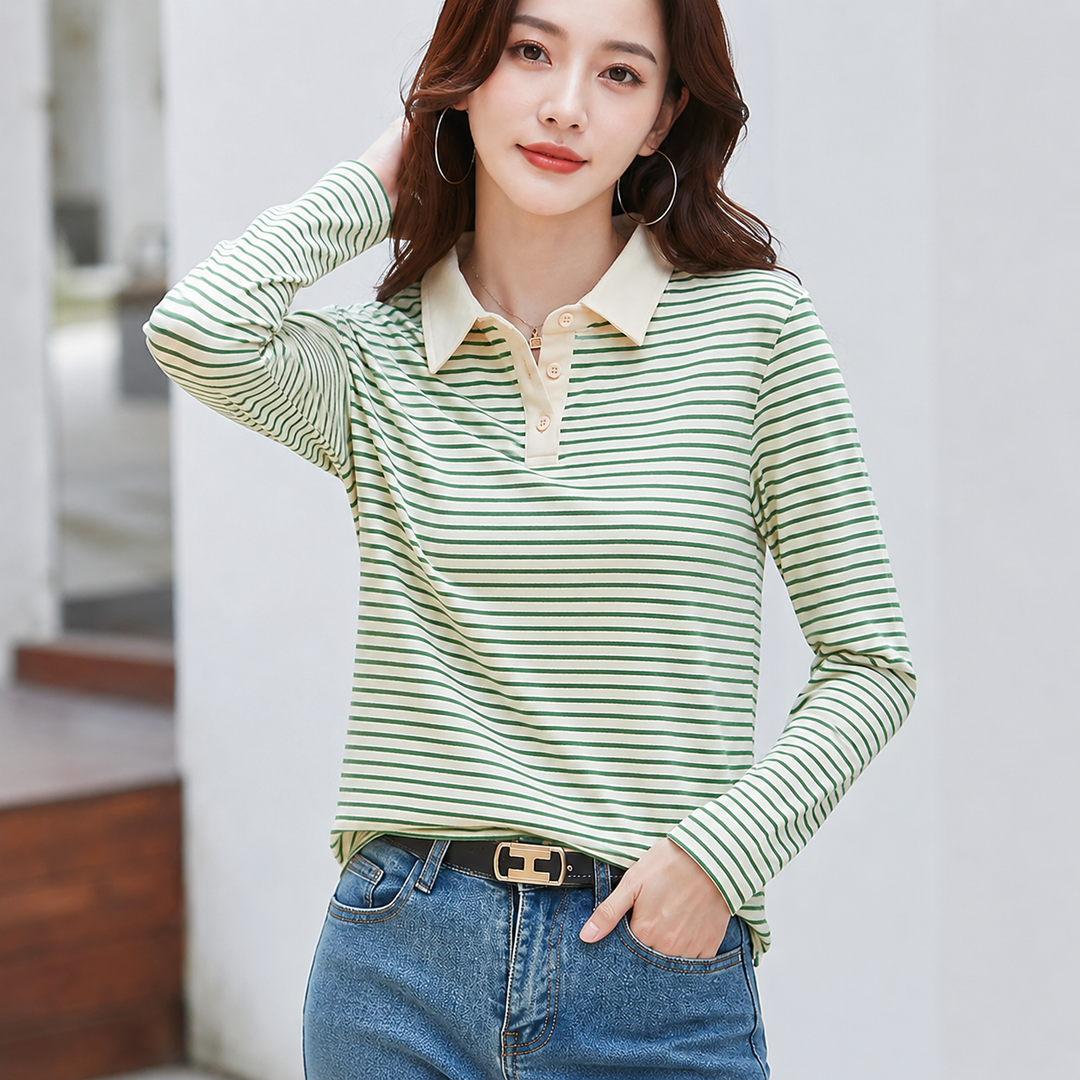 Élan Stripe Polo