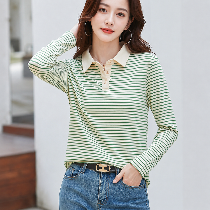 Élan Stripe Polo