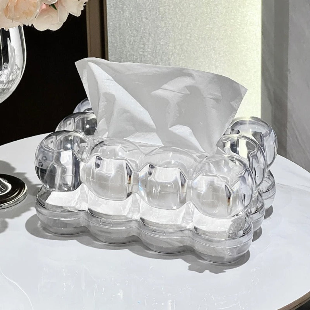 Crystal edge nordic tissue box, modern minimalist tissue holder for stylish home and bathroom decor