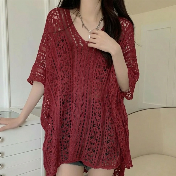 Desert coast crochet bikini cover-up for women, boho crochet beach cover-up for swimwear and resort styling