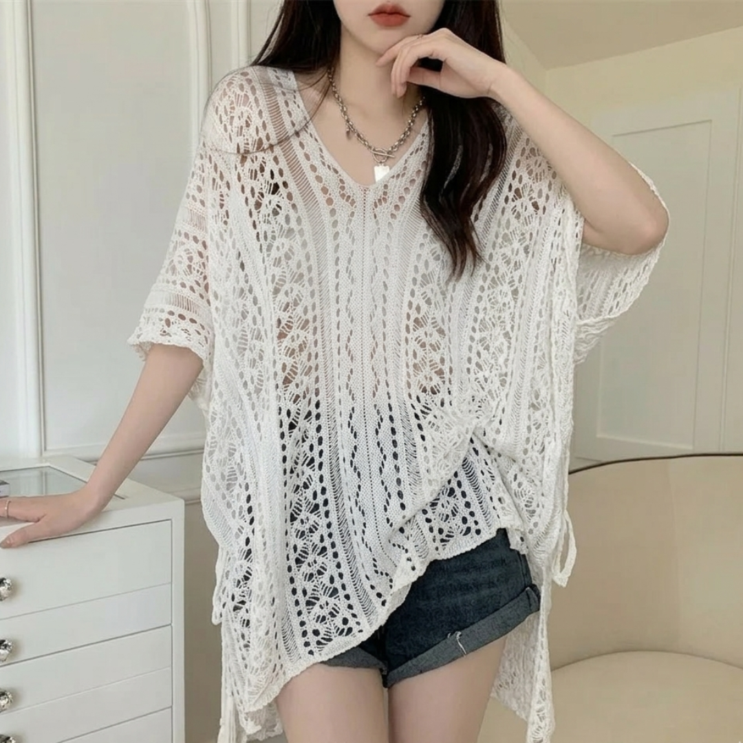 Desert coast crochet bikini cover-up for women, boho crochet beach cover-up for swimwear and resort styling