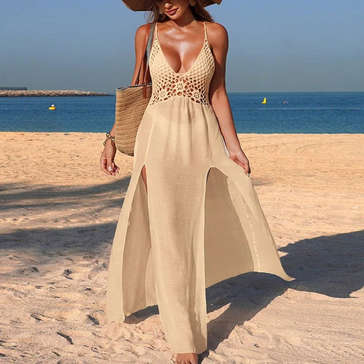 Ember drape halter maxi dress for women, elegant draped halter-neck gown for evening and formal styling