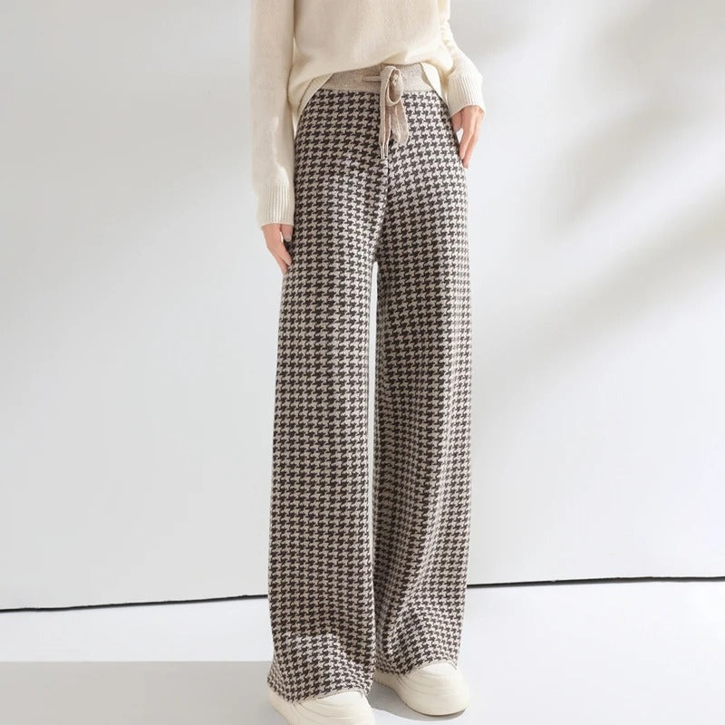 Elara Houndstooth Merino Pants