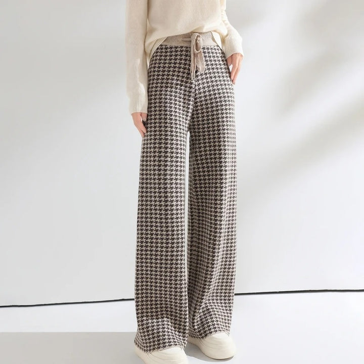 Elara Houndstooth Merino Pants