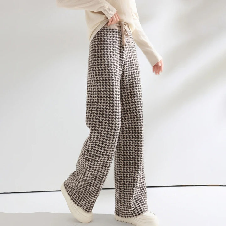 Elara Houndstooth Merino Pants