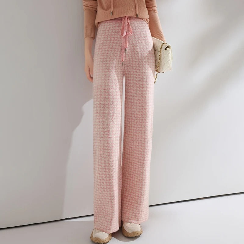 Elara Houndstooth Merino Pants