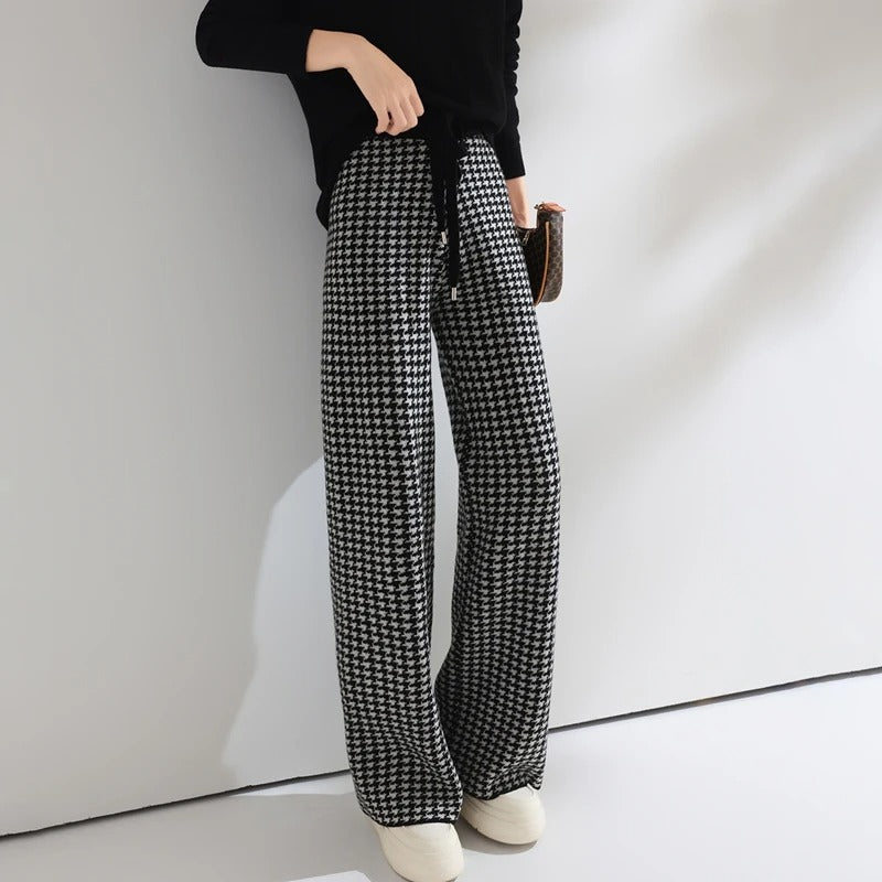 Elara Houndstooth Merino Pants