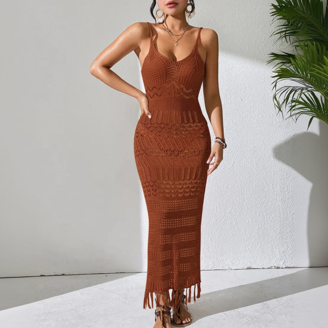 Nyra flame cut-out gown for women, statement evening gown with bold cut-out details for formal events and parties