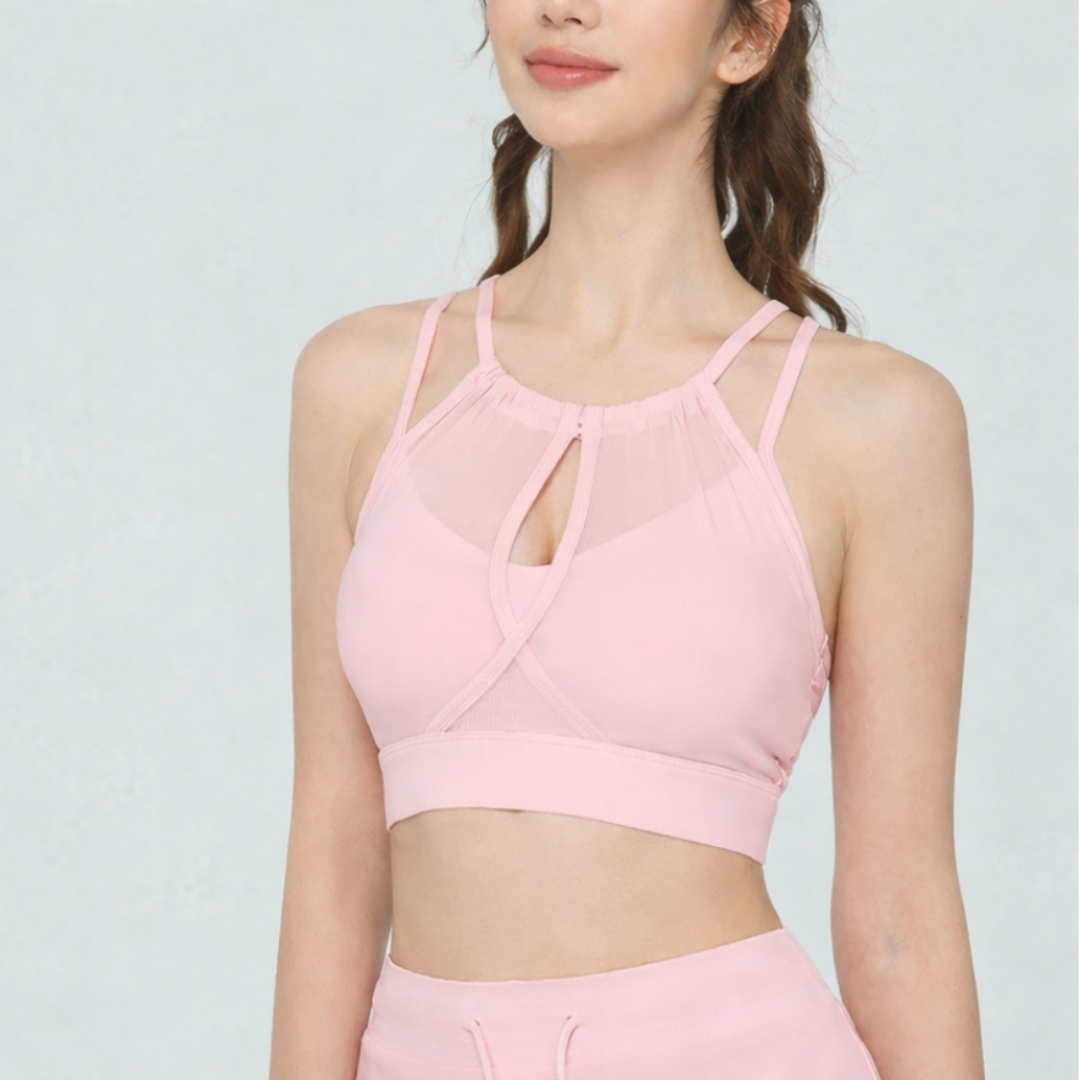 Nyssa open-back sculpt fitness top for women, breathable activewear top with open-back design for gym and workout styling