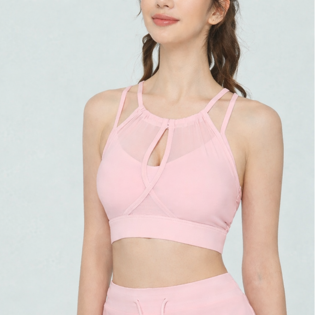 Nyssa open-back sculpt fitness top for women, breathable activewear top with open-back design for gym and workout styling