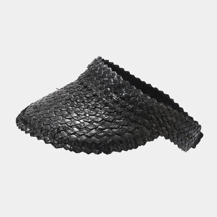 Riviera halo sun visor for women, stylish wide-brim visor for beach, travel, and sun protection fashion