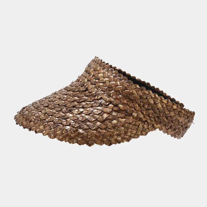 Riviera halo sun visor for women, stylish wide-brim visor for beach, travel, and sun protection fashion