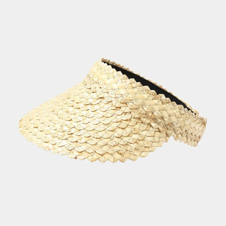 Riviera halo sun visor for women, stylish wide-brim visor for beach, travel, and sun protection fashion