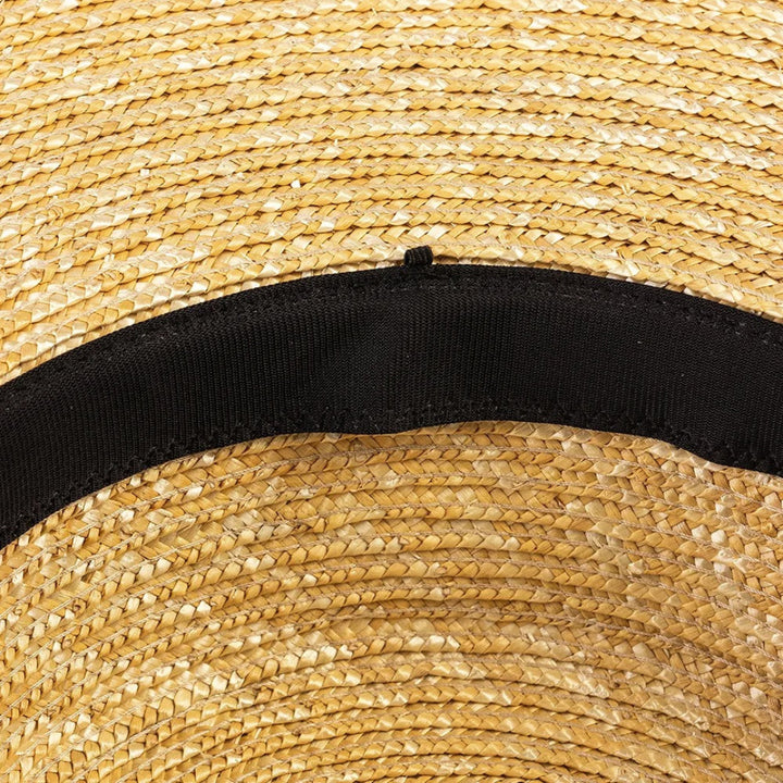 Sunlit charm flat top straw hat, stylish summer straw hat for beach, vacation, and outdoor fashion